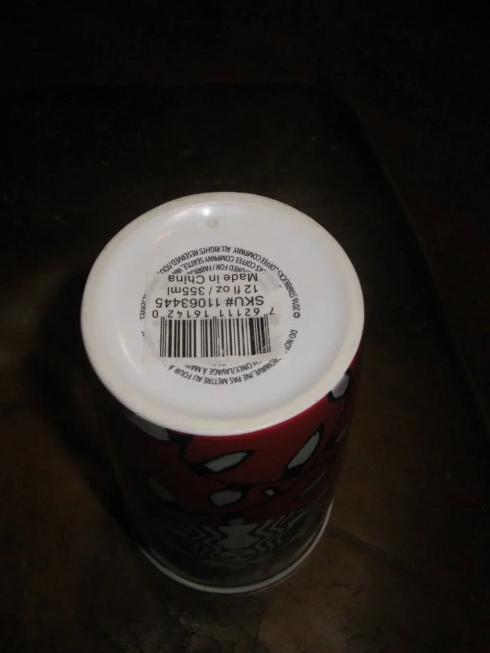 2016 Starbucks 12 oz Holiday Mug Cup Christmas Lights Travel Tumbler